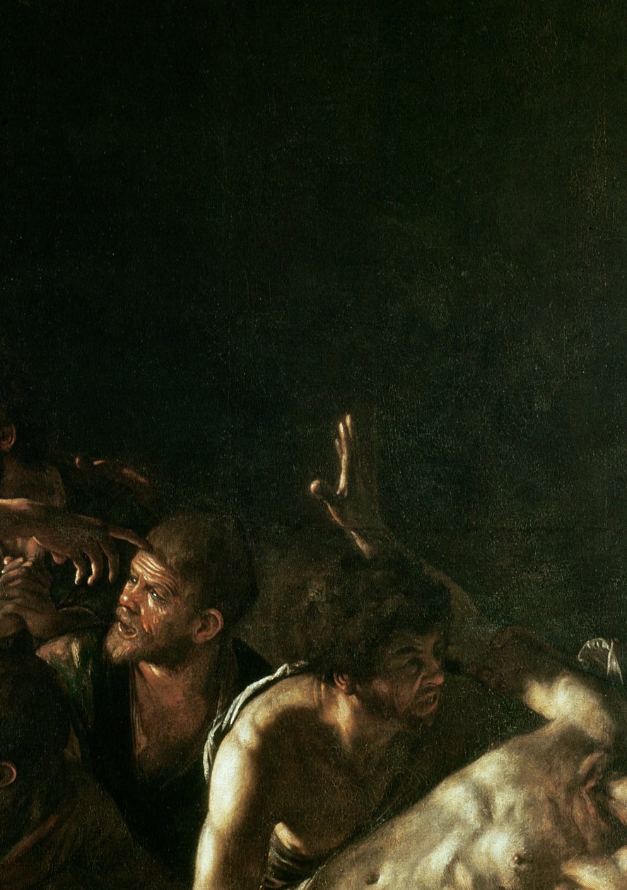 Lasarus uppståndelse (detalj av 238777) av Michelangelo Merisi Caravaggio