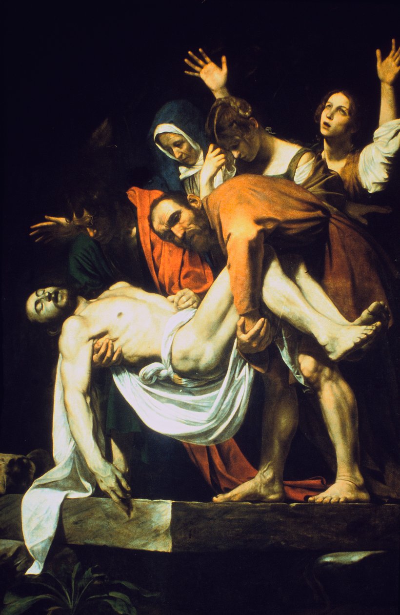 Nedläggningen i graven Depositionen Gravläggningen, 1602-16044 av Michelangelo Merisi Caravaggio