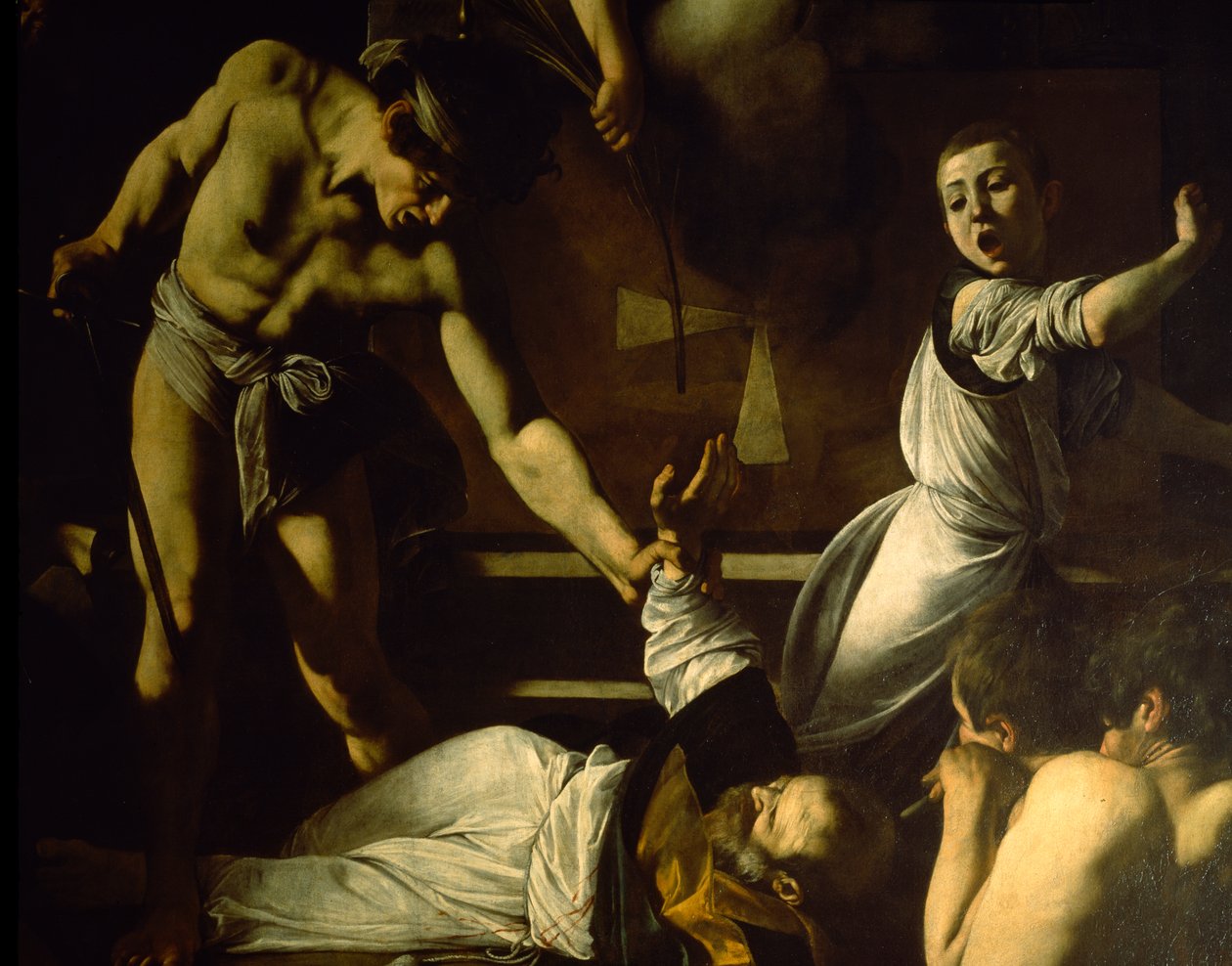Matteus martyrskap, detalj, 1599-1600 av Michelangelo Merisi Caravaggio