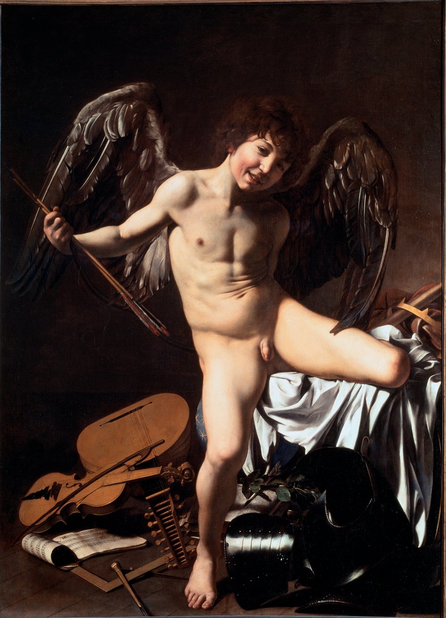 Amor vincit omnia (kallad Victorious Cupid eller Love Triumphant eller Earthly Love) (Målning av Michelangelo Merisi da Caravaggio