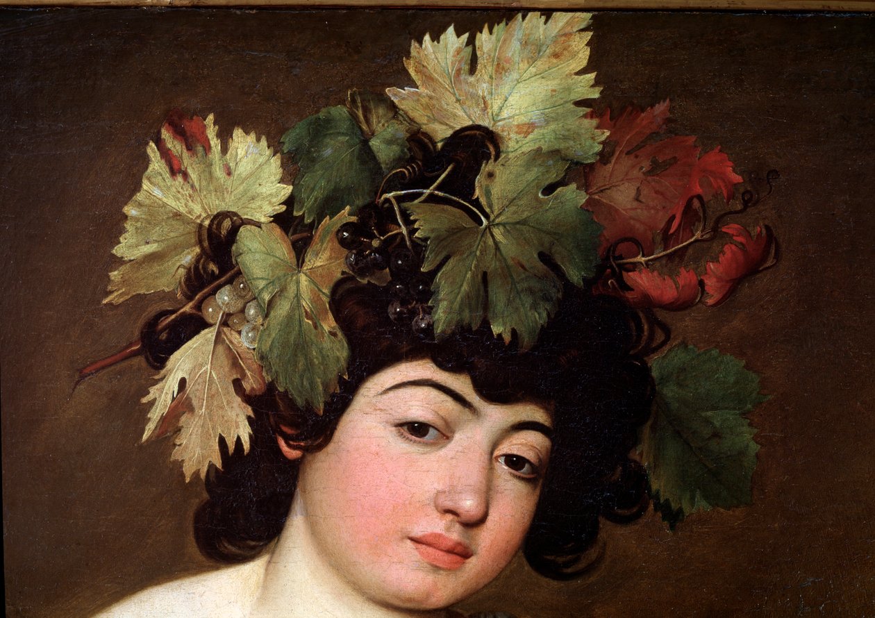 Bacchus. Detalj (målning av Michelangelo Merisi da Caravaggio