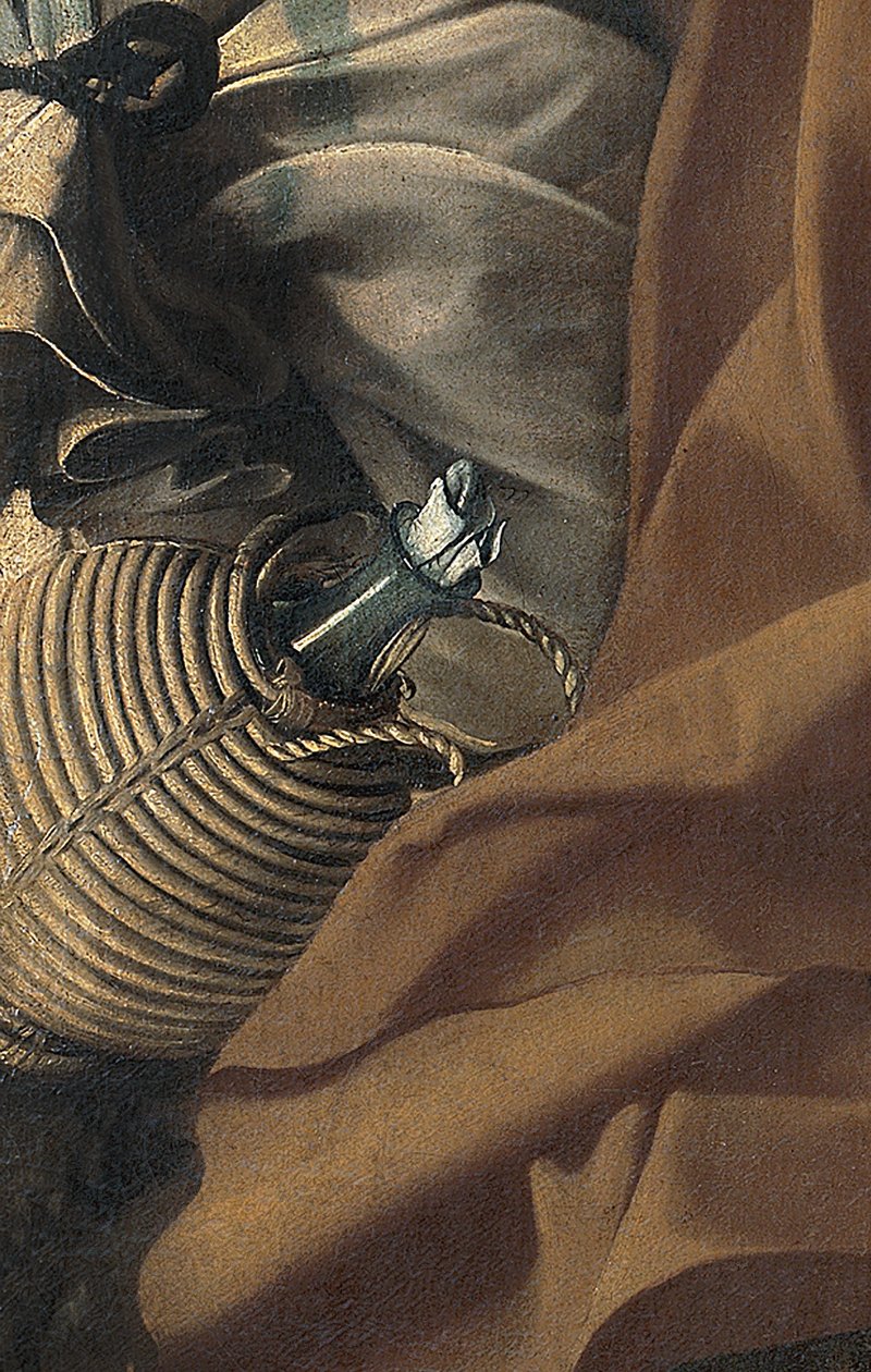 Detalj av resten på flykten till Egypten, ca 1603 (olja på duk) av Michelangelo Merisi da Caravaggio