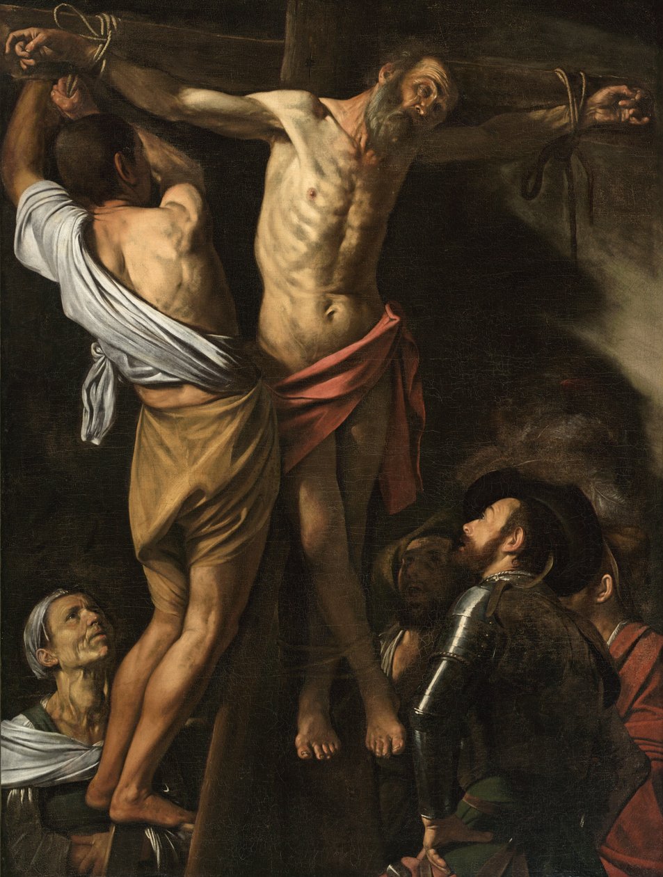 Korsfästelsen av den helige Andreas, 1606-07 av Michelangelo Merisi da Caravaggio