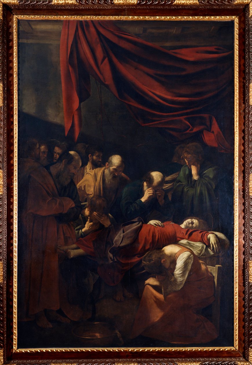 Jungfruns död av Caravaggio (il Caravaggio) av Michelangelo Merisi da Caravaggio