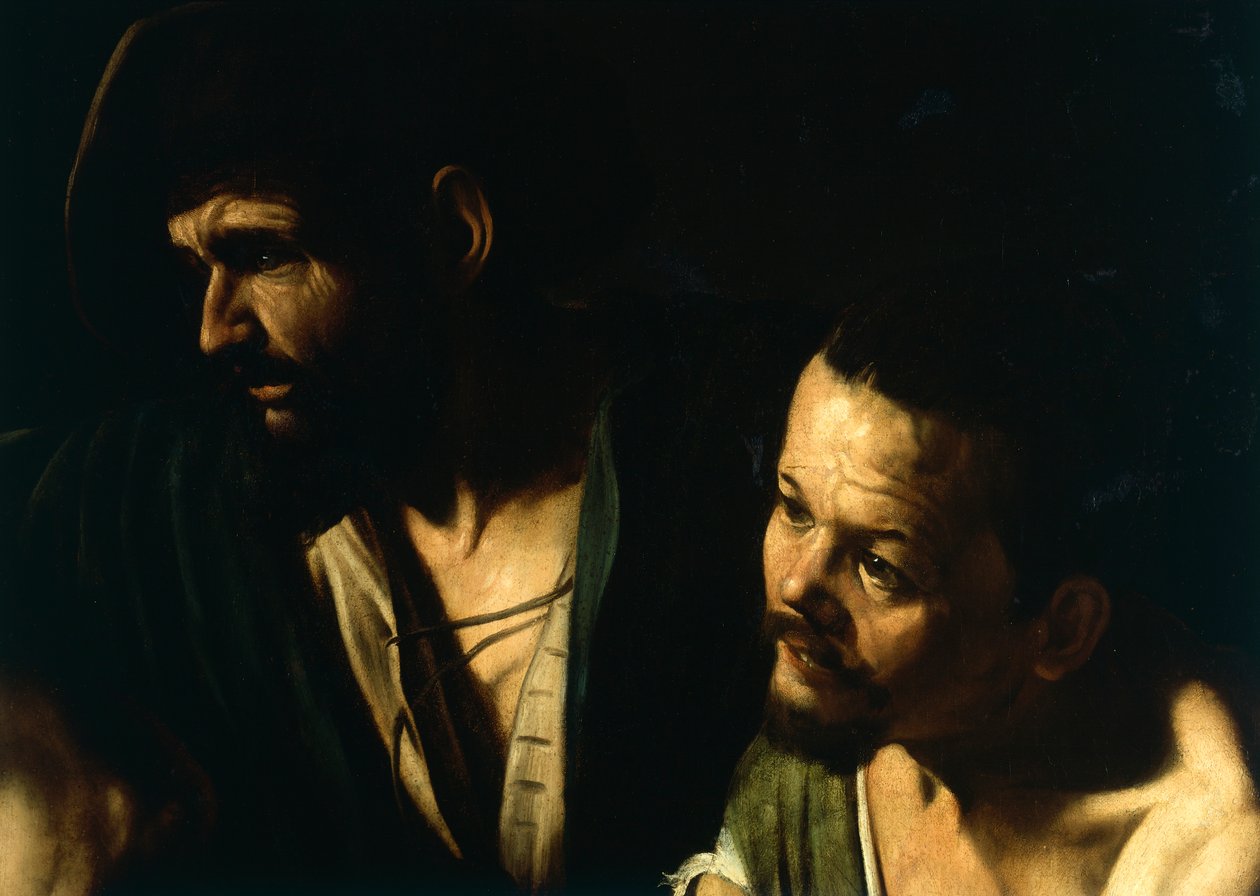 The Flagelation of Christ, detalj, c.1606 (olja på duk) av Michelangelo Merisi da Caravaggio