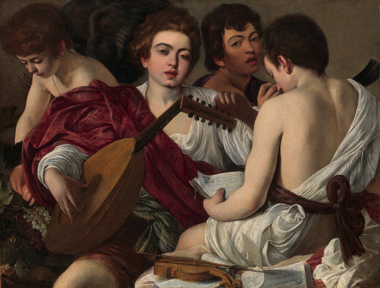 Musikerna, ca 1595 (olja på duk) av Michelangelo Merisi da Caravaggio