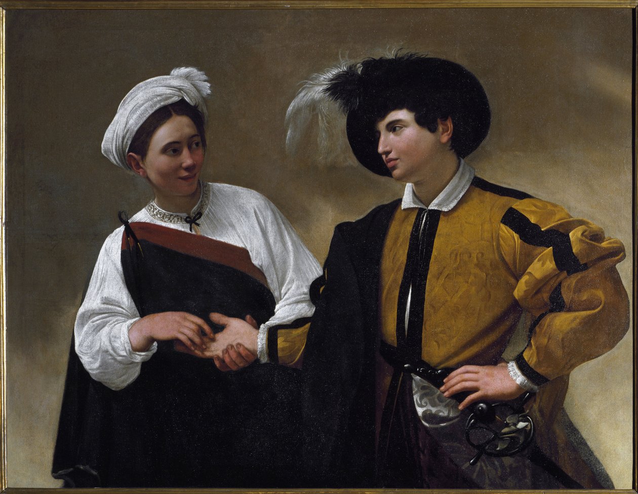 Spåkvinnan (olja på duk av Michelangelo Merisi da Caravaggio