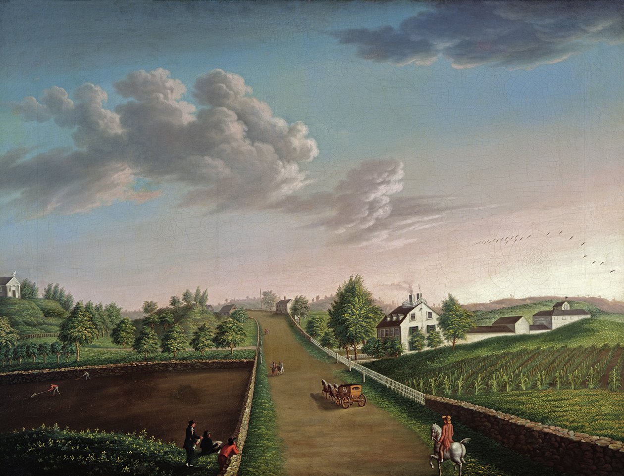 Ezekiel Hersey Derby Farm, ca 1800 av Michele Felice Corne