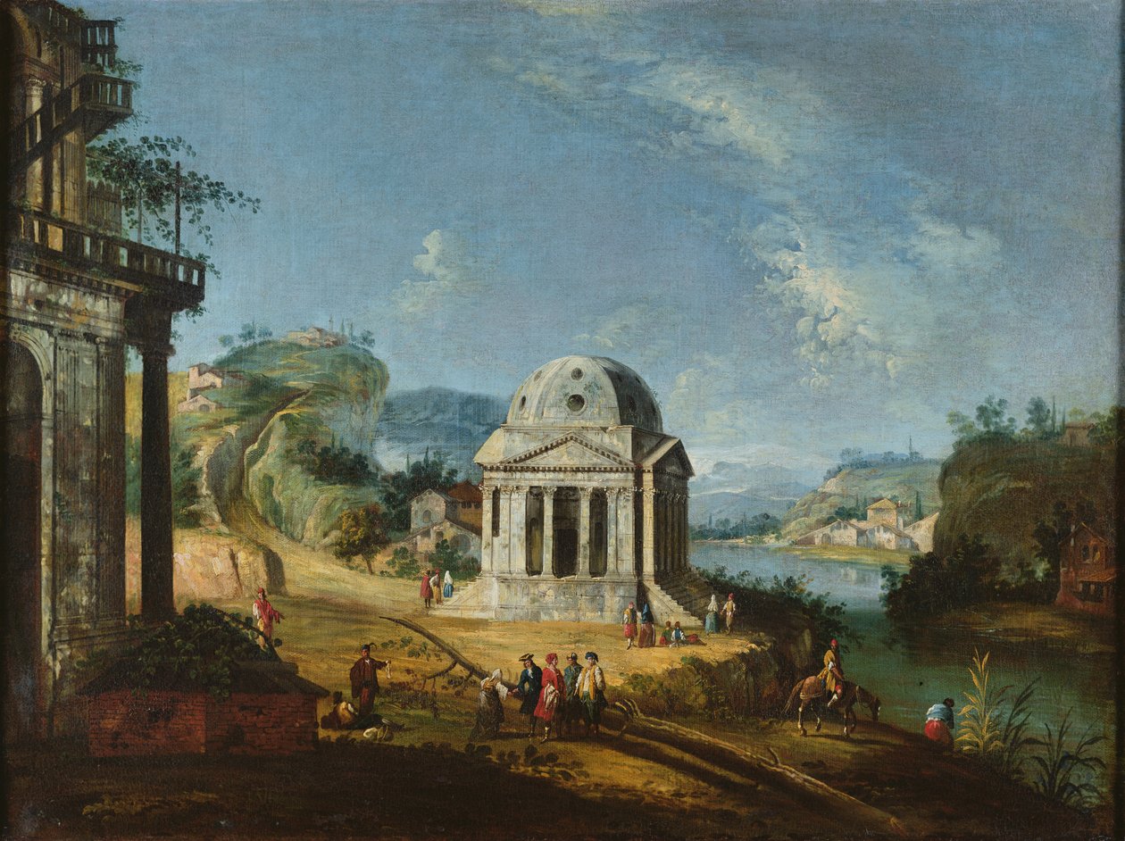 Romerska monument av Michele Marieschi