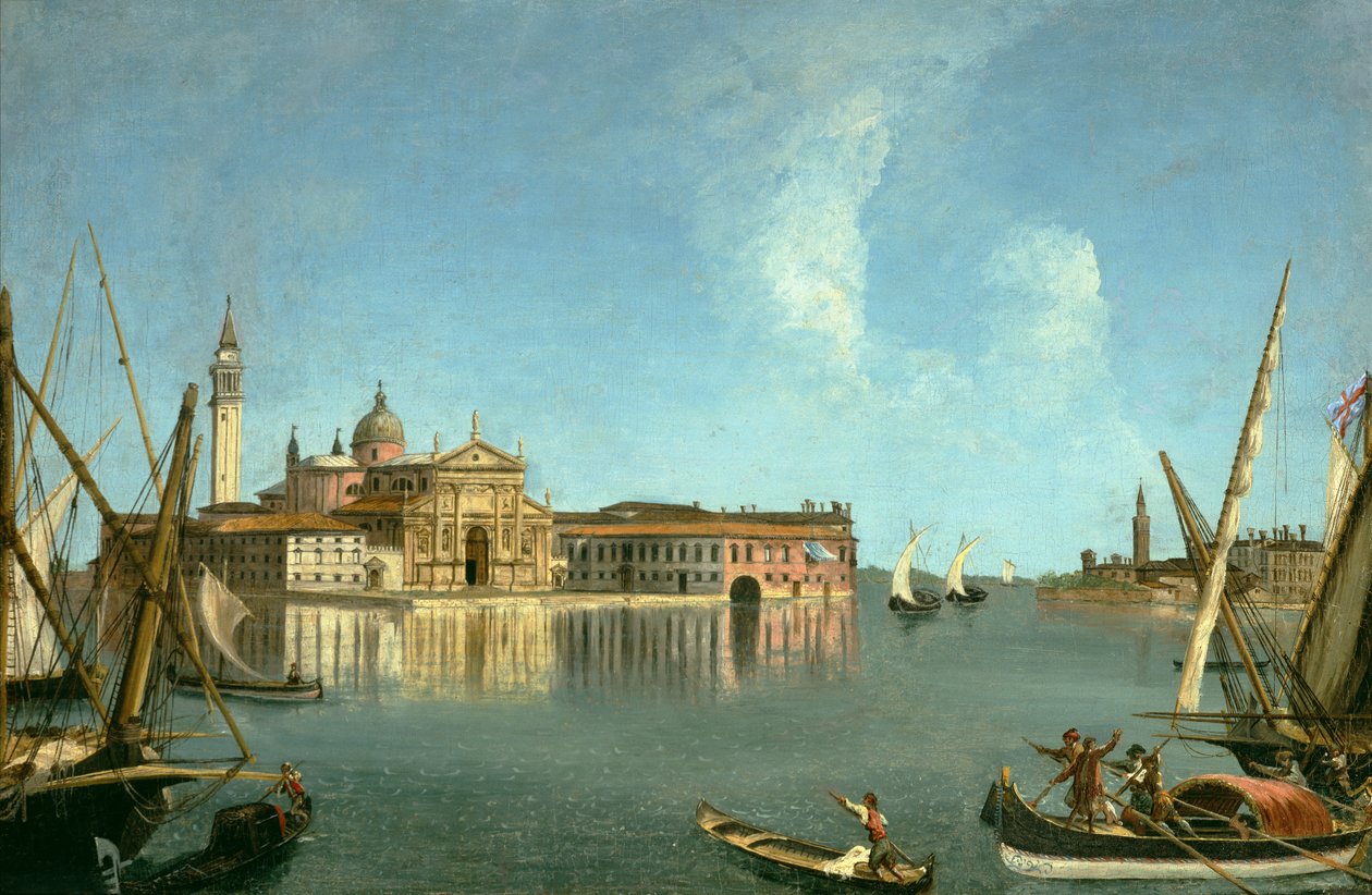 San Giorgio Maggiore tvärs över den venetianska lagunen av Michele Marieschi