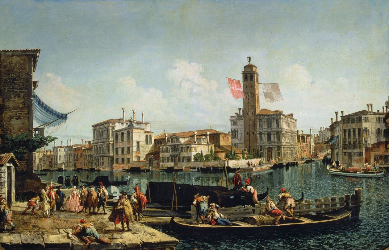 Canal Grande och S. Geremia, Venedig av Michele Marieschi