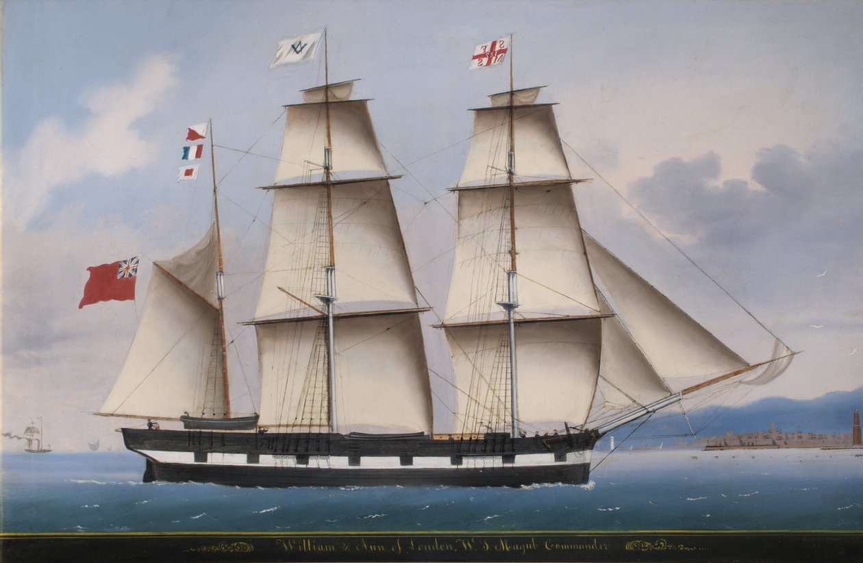 "William och Anne" från London, WS Magub, befälhavare, 1855 av Michele Renault