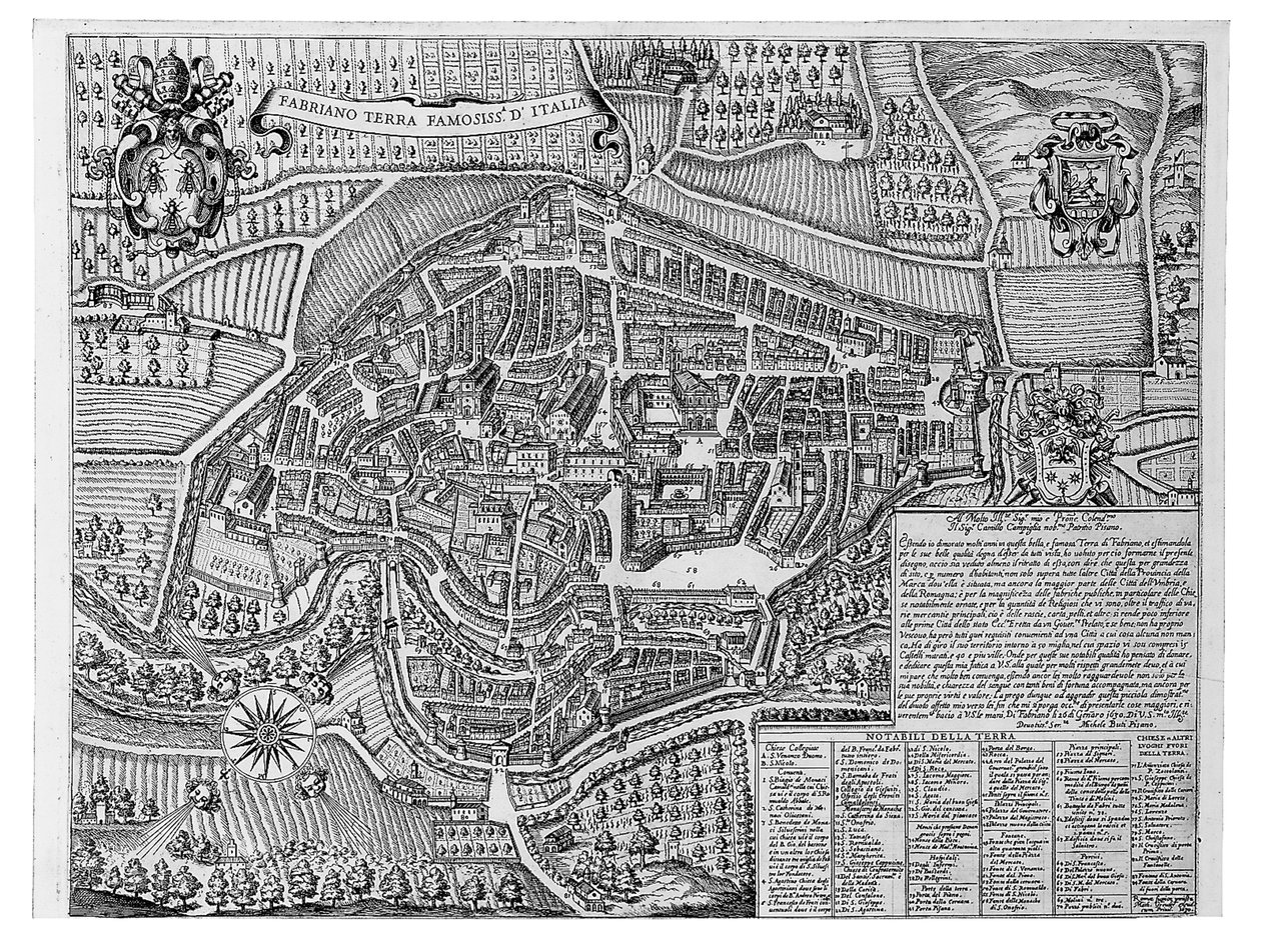 Fabriano Italiens mest kända land, 1630 av Michele Buti