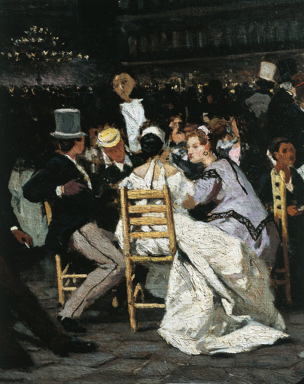 Ett kafé på Piazza San Marco, av Michele Cammarano av Michele Cammarano