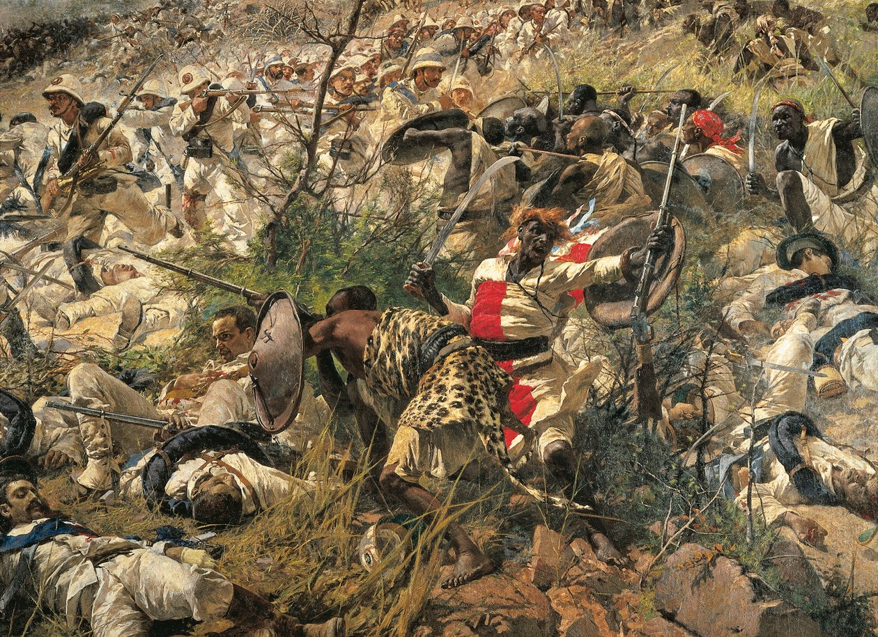 Slaget vid Dogali, av Michele Cammarano, detalj av Michele Cammarano