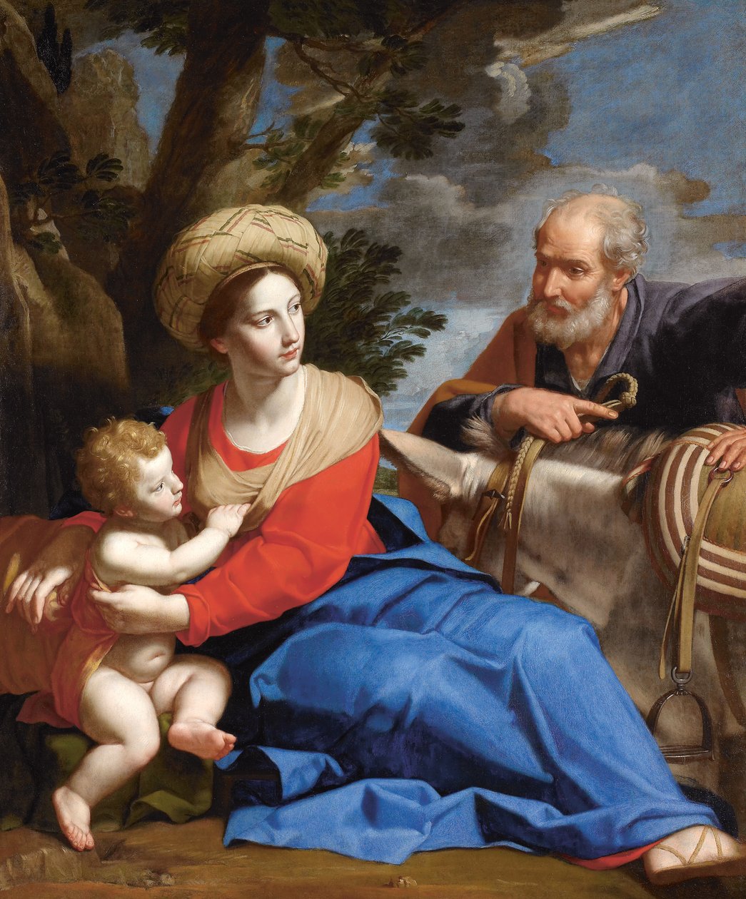 Resten på flykten till Egypten, ca. 1640. av Michele Desubleo