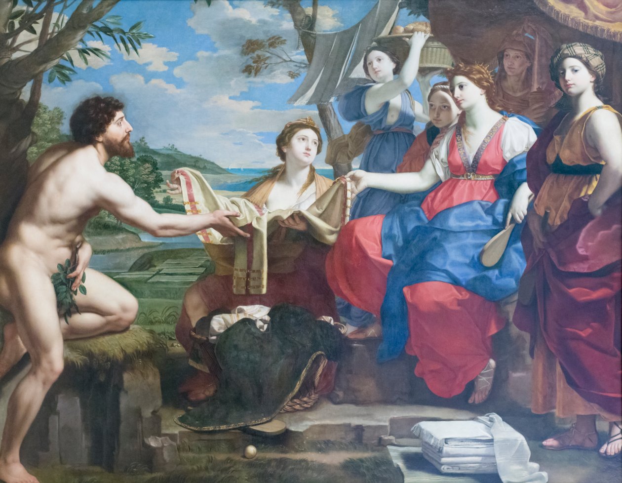 Ulysses och Nausicaa, efter 1654, Michele Desubleo (olja på duk) av Michele Desubleo