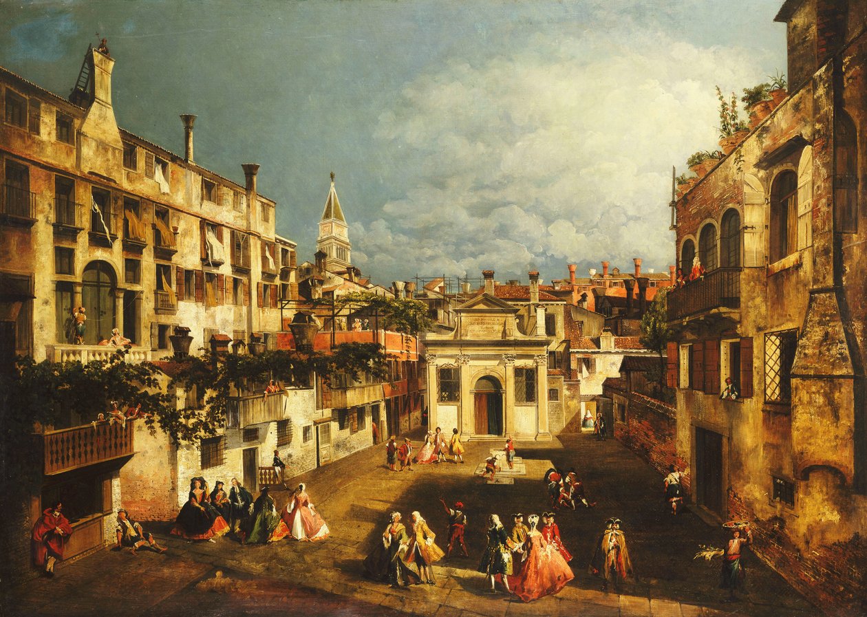 Campo San Gallo, Venedig, ca 1740-talet av Michele Marieschi