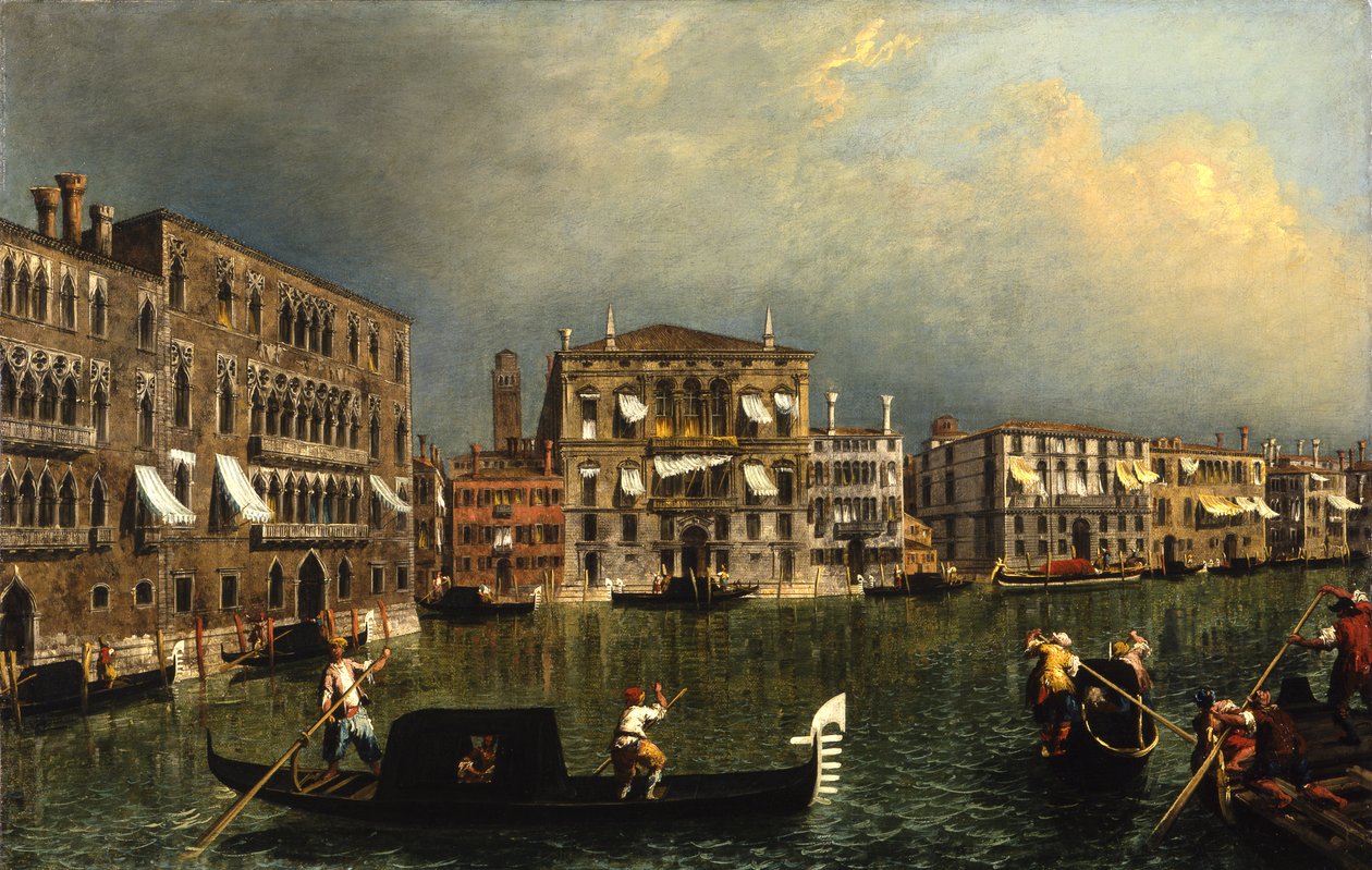 Canal Grande vid [Rio di] Ca? Foscari, ca 1740-1743 av Michele Marieschi