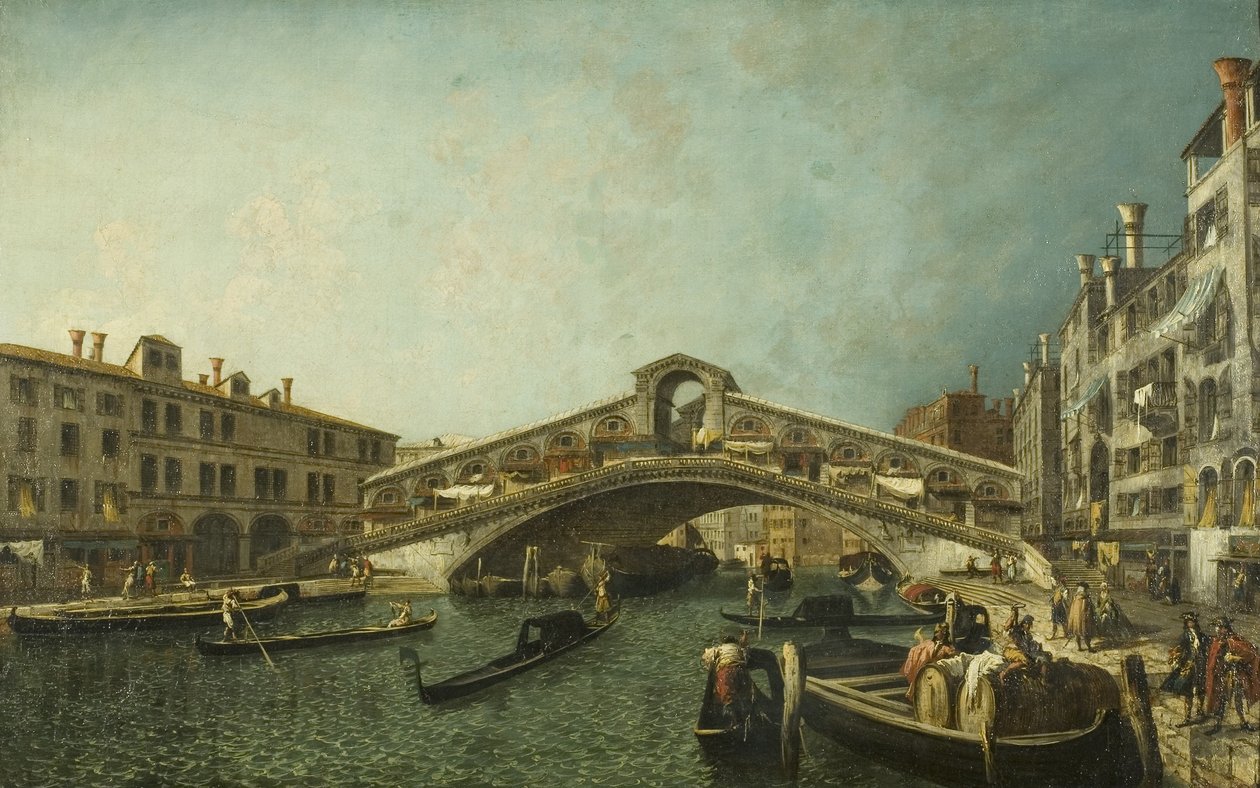 Rialtobron, Venedig, ca 1740 (olja på duk) av Michele Marieschi