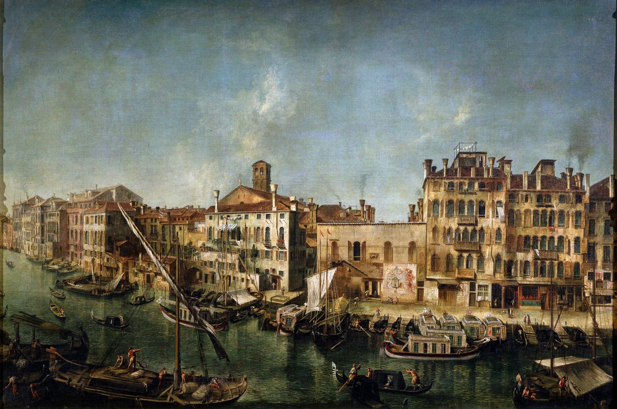 Utsikt över Canal Grande från Fondamenta Del Vin, 1736-1737. av Michele Marieschi