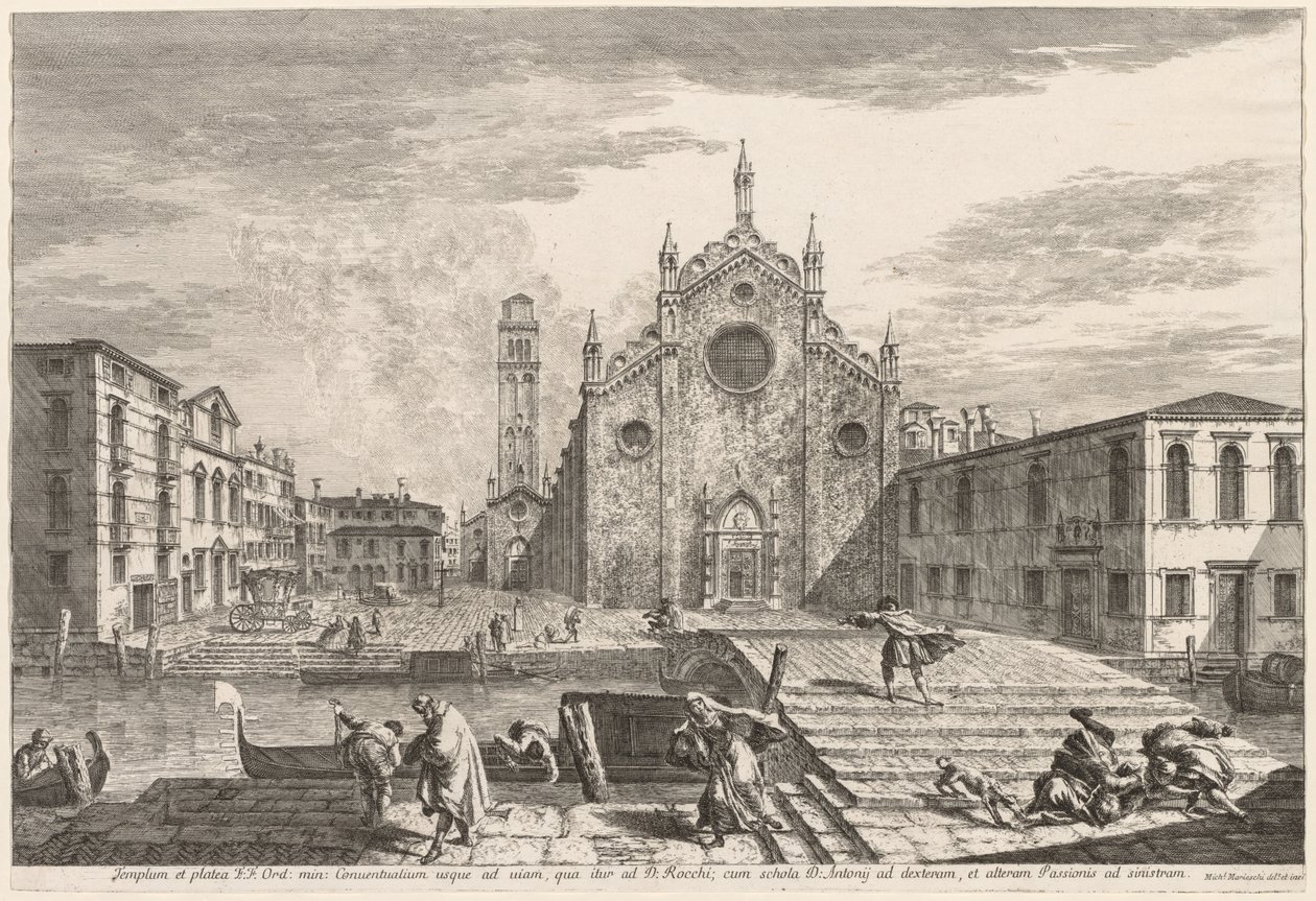 Utsikt över Venedig: Campo dei Frari av Michele Marieschi