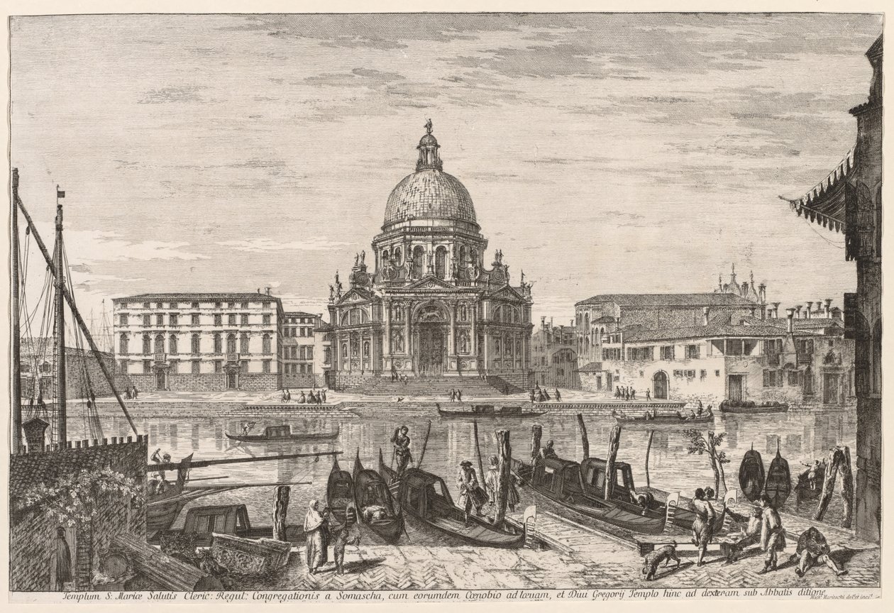Utsikt över Venedig: S. M. Della Salute av Michele Marieschi