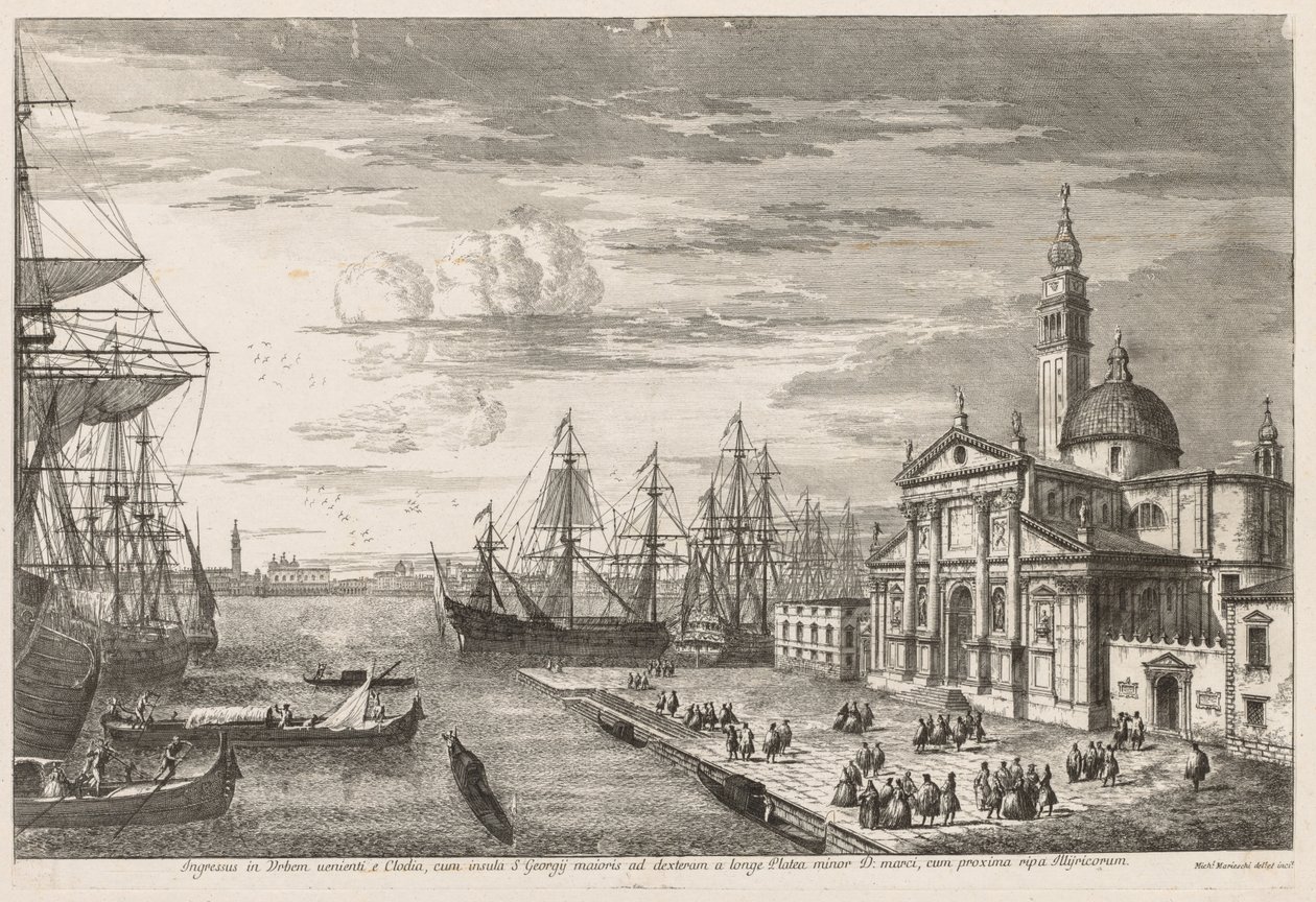 Utsikt över Venedig: The Basin of St. Marks, 1741. av Michele Marieschi