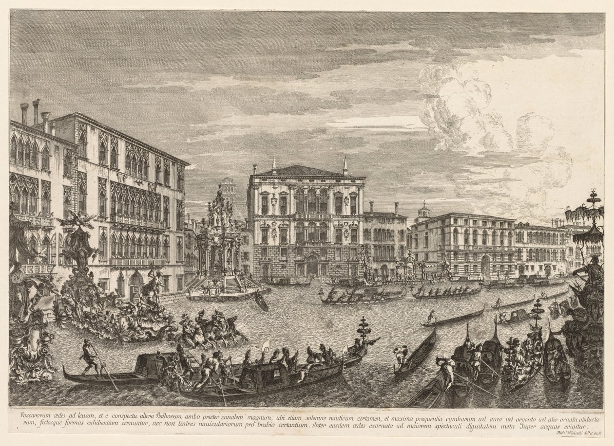 Utsikt över Venedig: Regatta, 1741. av Michele Marieschi