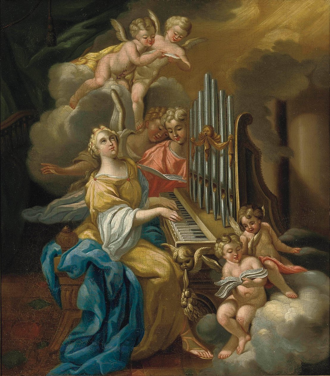 Heliga Cecilia av Michele Rocca