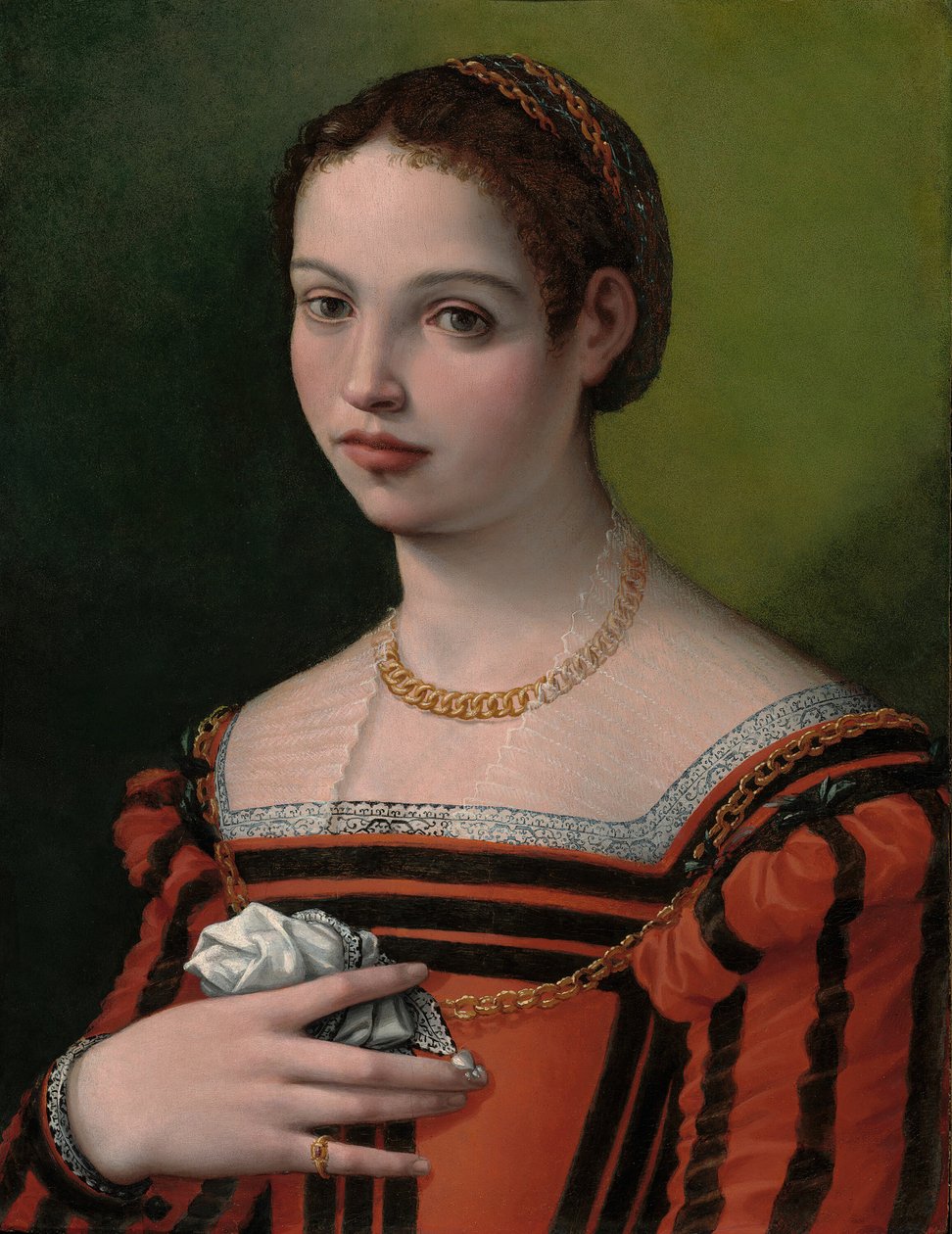 Porträtt av en dam, 155060. av Michele Tosini