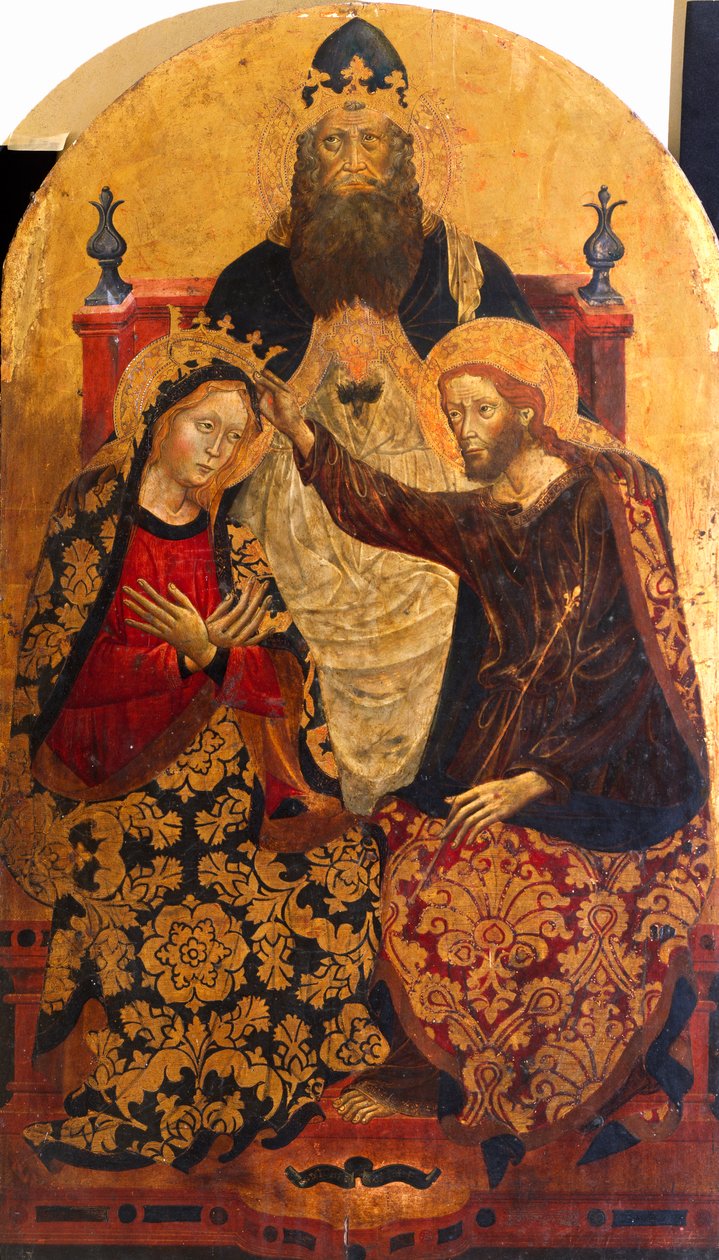 Marias kröning av Michele di Matteo da Bologna (aktiv 1410-1469) av Michele di Matteo da Bologna
