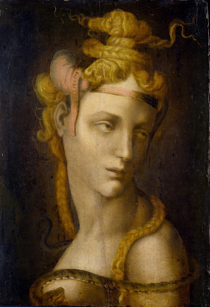 Cleopatra av Tosini, Michele, Circle of (1503-1577). Olja på duk, storlek: 37x25,7,, Poldi Pezzoli-museet, Milano av Michele di Ridolfo Tosini