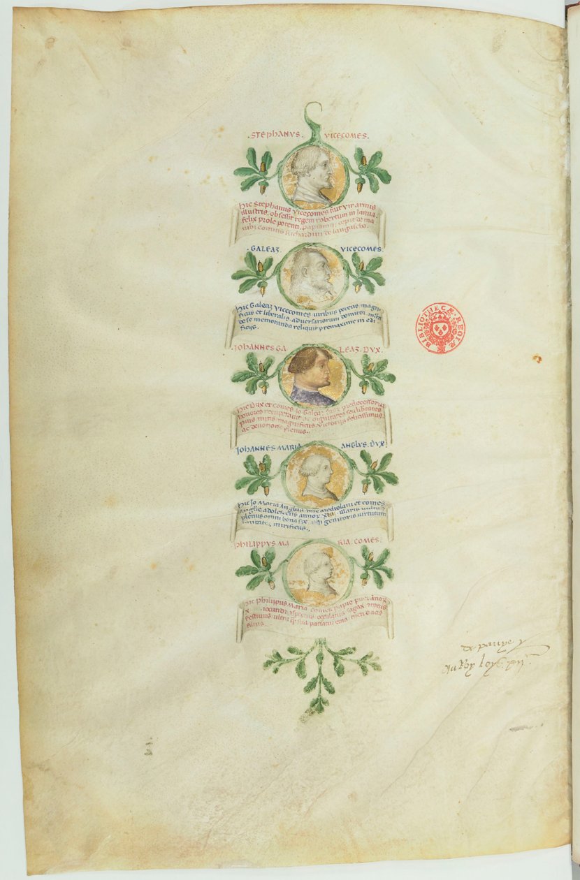 Genealogi över släkten Visconti (BNF, ms lat. 5888) btv1b10020318d, f36 av Michelino Molinari da Besozzo