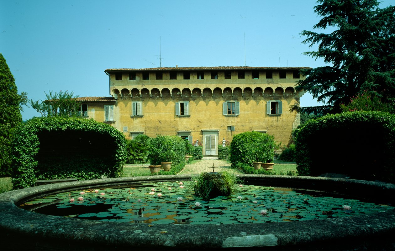 Medici Villa av Careggi, påbörjad 1459 av Michelozzo di Bartolommeo