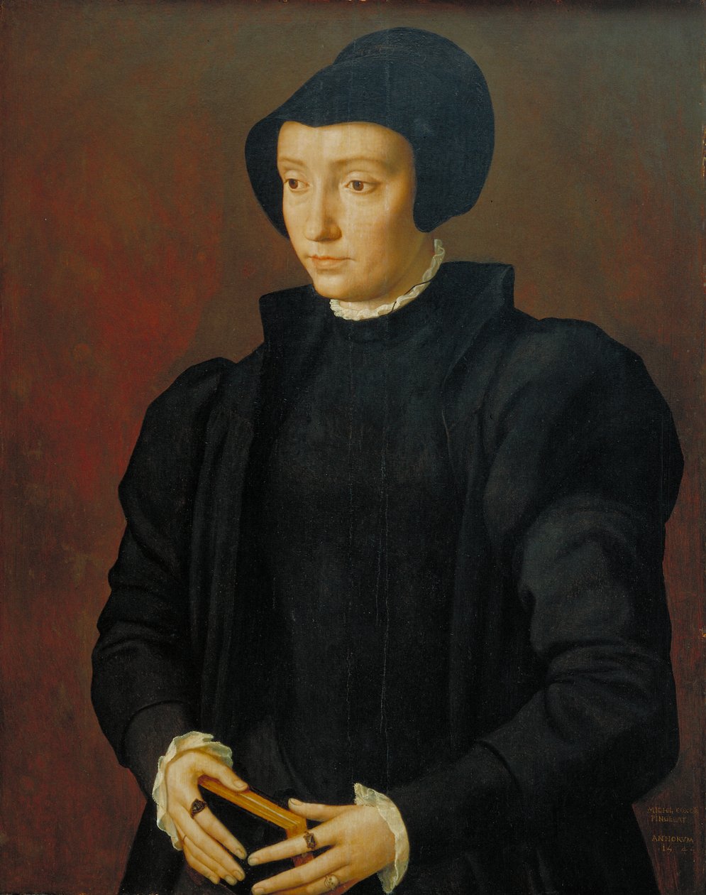 Porträtt av Christina av Danmark, 1545 av Michiel I Coxie or Coxcie