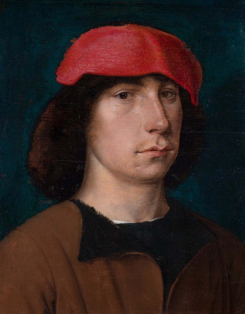 A Young Man in a Red Cap, ca 1512 (olja på ekpanel) av Michiel Sittow