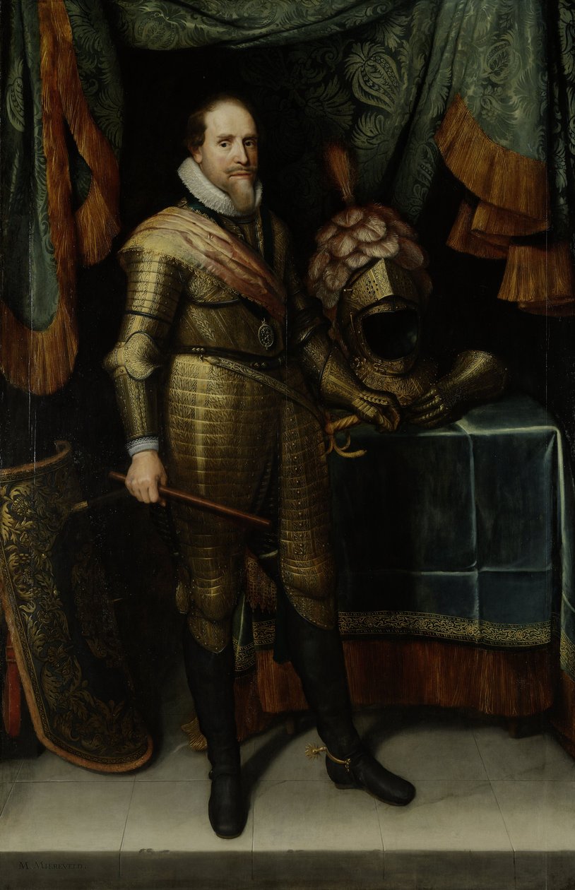 Portrait of Maurice of Nassau, Prince of Orange  (1567-1625) av Michiel Jansz van Mierevelt