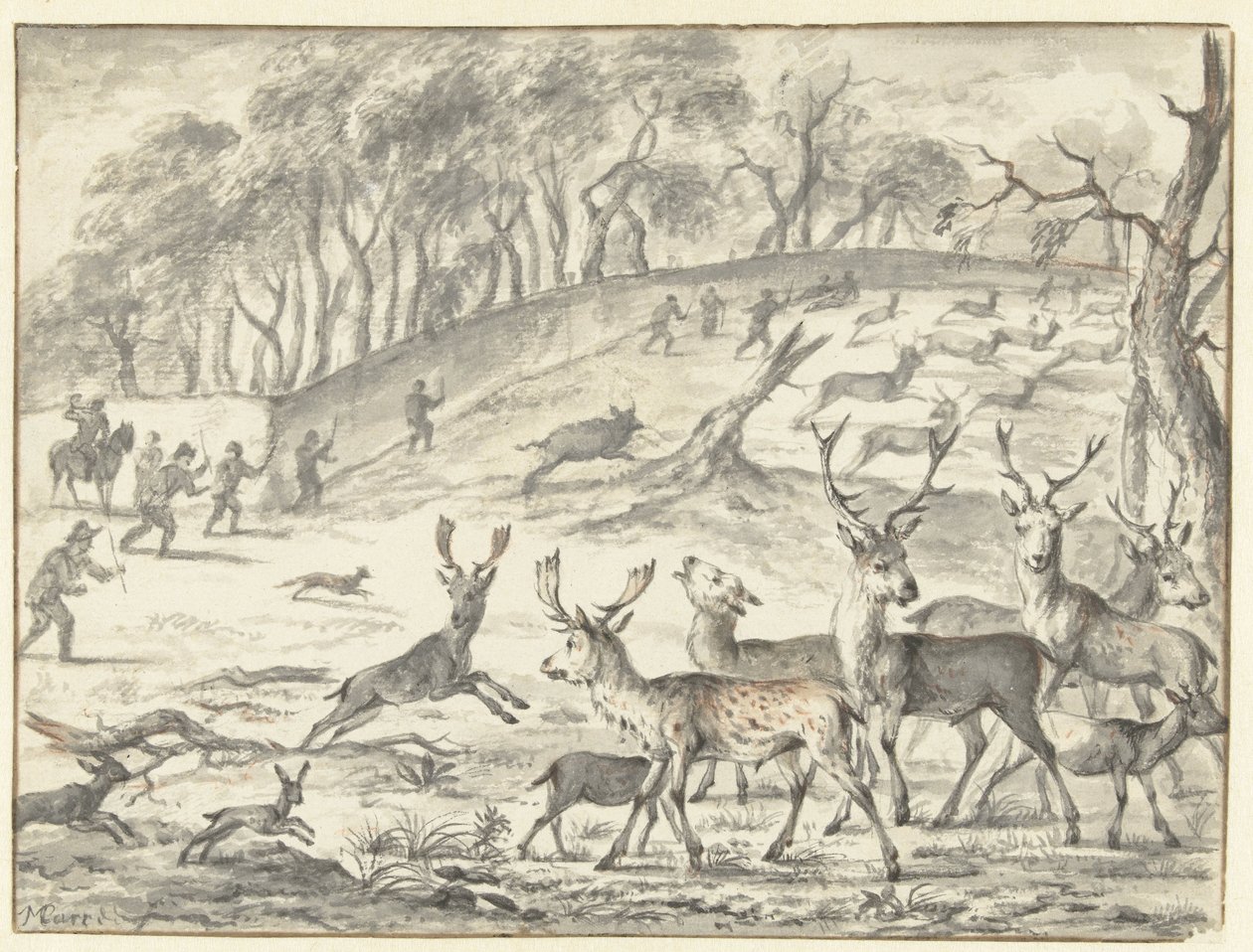 Deer Drive Hunt av Michiel Carree