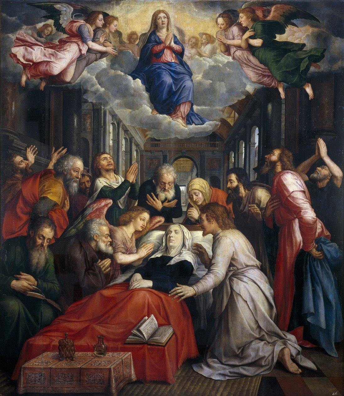 The Death and the Assumption of the Virgin par Coxcie av Michiel I Coxie or Coxcie