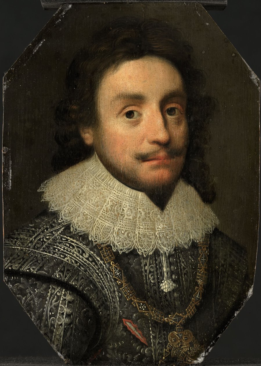 Porträtt av Fredrik V (1596-1632), ca 1621 (olja på panel) av Michiel Jansz. van (after) Miereveld