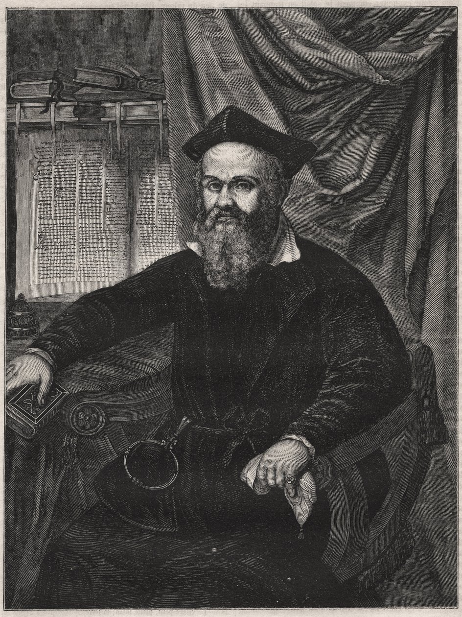 Porträtt av Marco Antonio de Dominis (Markantun de Dominis) (1556-1624) Dalmatisk kyrklig, avfällig och vetenskapsman - graverad av G J Delff efter Mierevelt av Michiel Jansz. van (after) Mierevelt