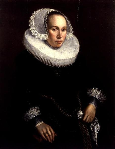 Porträtt av en dam av Michiel Jansz. van Miereveld
