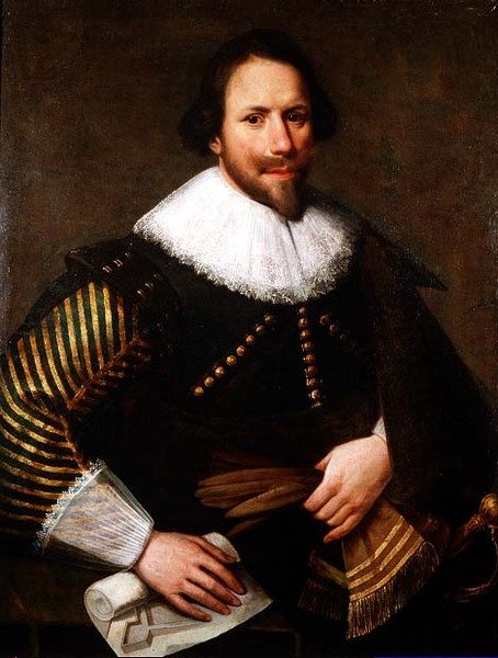 Porträtt av en militärarkitekt (olja på duk) av Michiel Jansz. van Miereveld