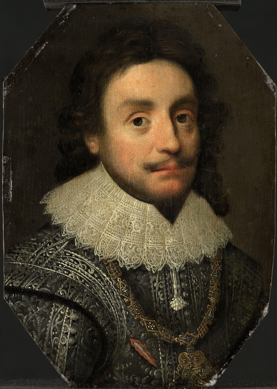 Porträtt av Fredrik V (1596-1632), kurfursten av Pfalz av Michiel Jansz van Mierevelt (copy after)