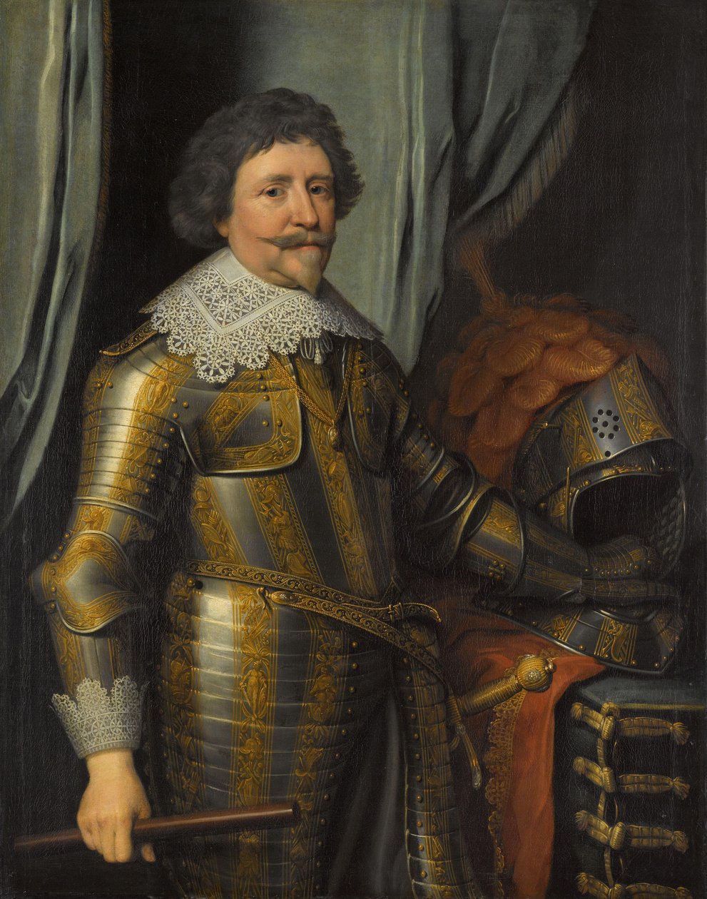 Porträtt av Frederik Hendrik (1584-1647), Prins av Orange av Michiel Jansz van Mierevelt (workshop of)