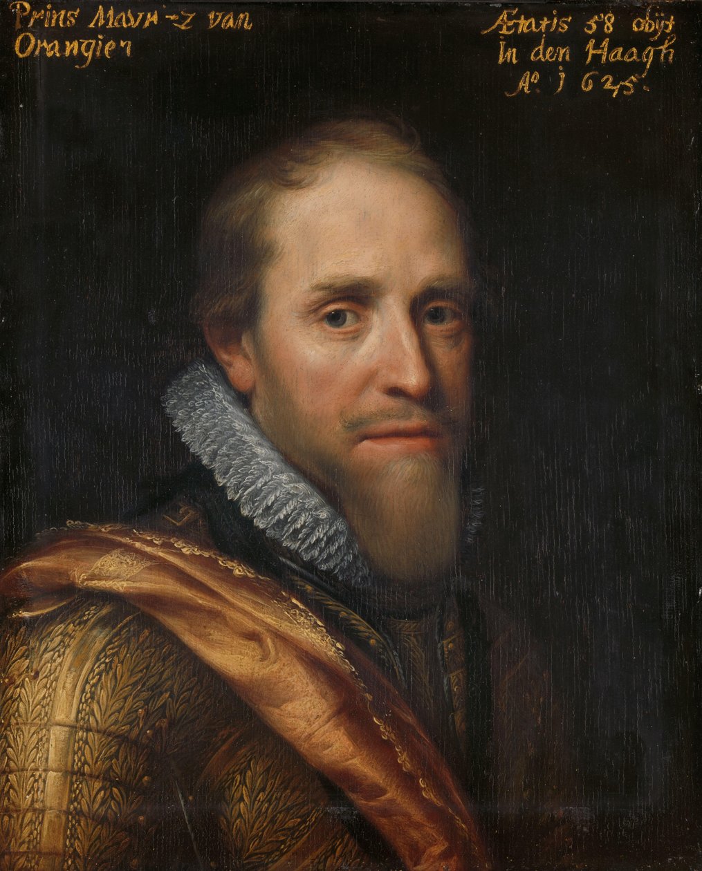 Porträtt av Maurice, Prince of Orange av Michiel Jansz van Mierevelt (workshop of)