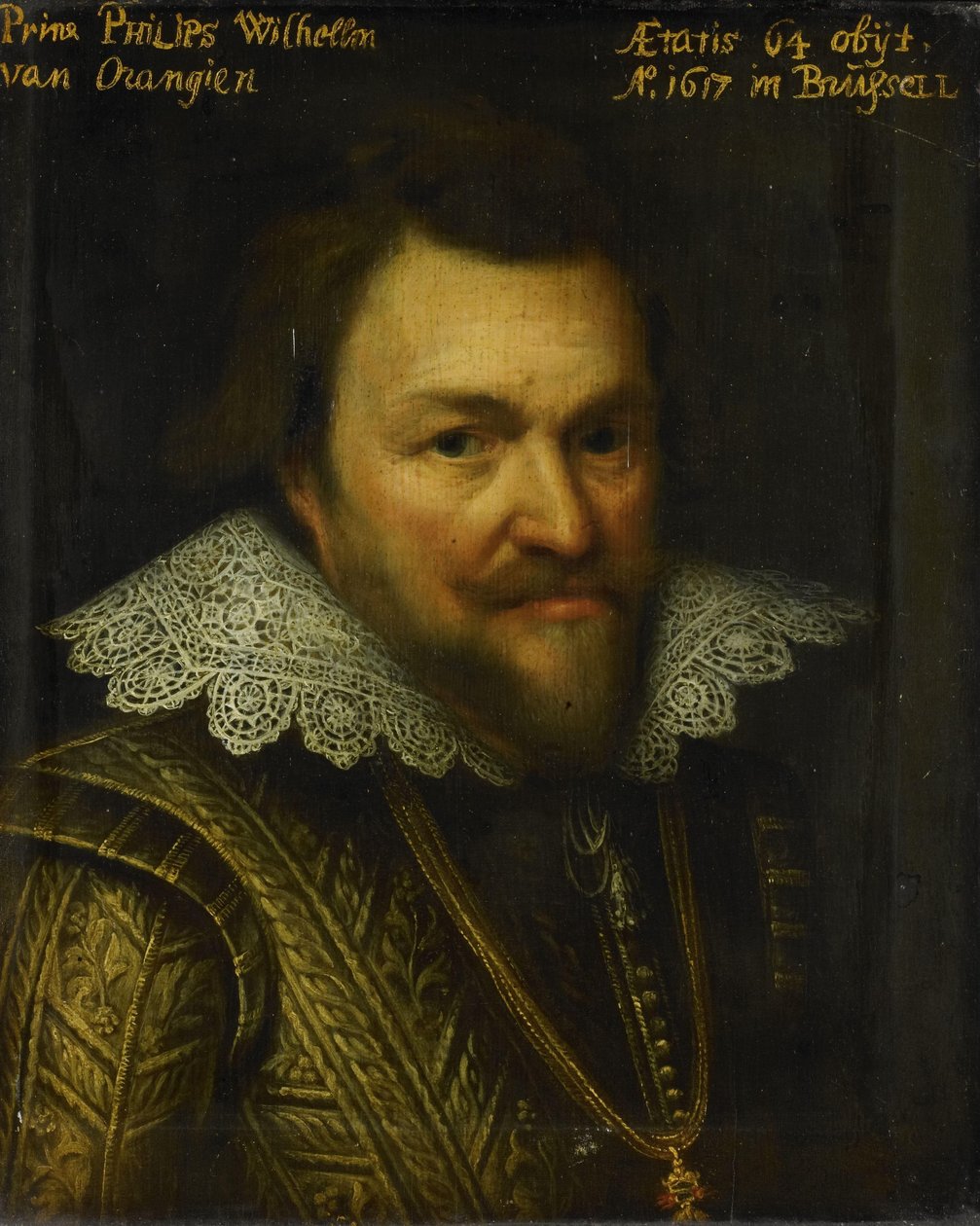 Porträtt av prins Philip William av Orange av Michiel Jansz van Mierevelt (workshop of)