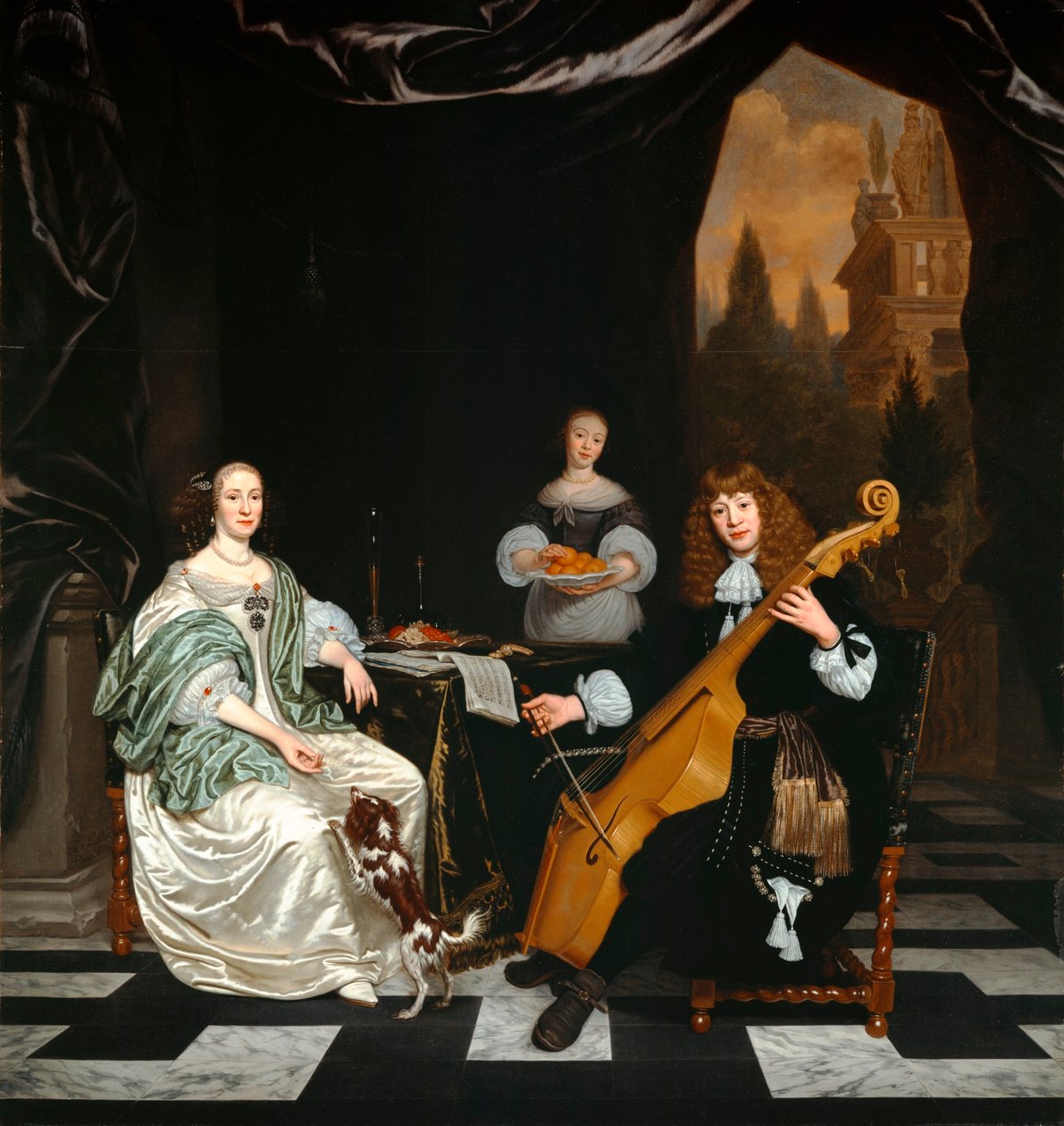The Sinfonia (familjeporträtt) av Michiel van Musscher