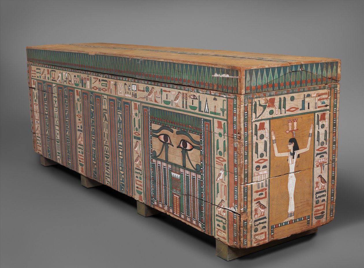 Kista av Nakhtkhnum, c.1802–1640 f.Kr. (trä, färg) av Middle Kingdom Egyptian